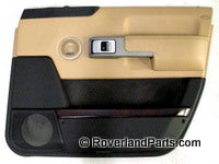 Range Rover beige and black interior door trim panel with speaker and handle