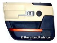 Range Rover beige and black interior door trim panel with handle and control switch