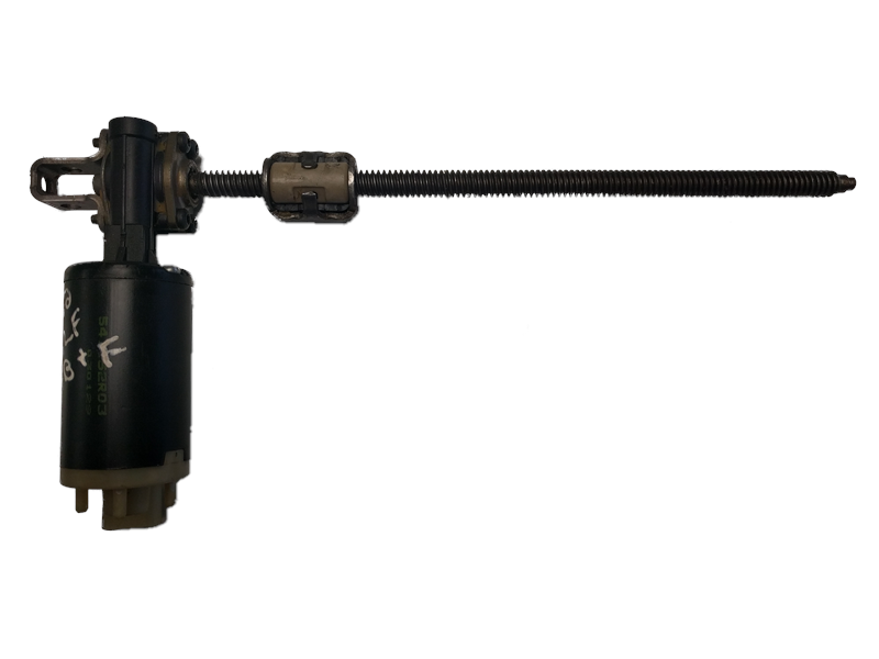 Black Seat Back Motor with long threaded rod for automotive seat adjustment in Discovery Parts