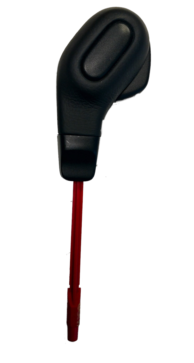 Black Shifter Knob for LR3 and LR4 Parts with ergonomic design and red mounting rod
