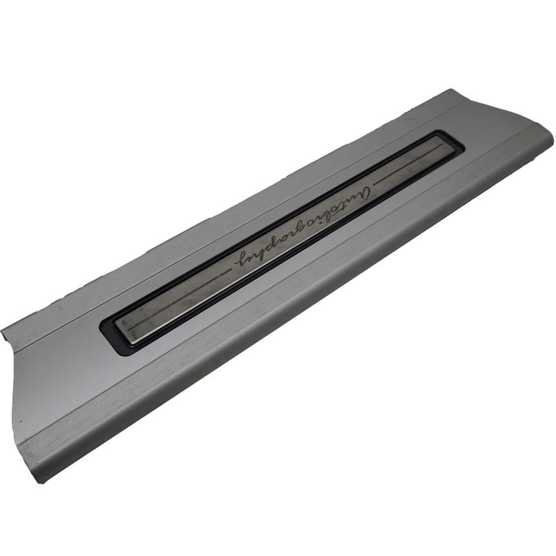 Land Rover Range Rover Parts silver sill plate with black and chrome accent