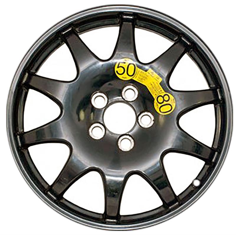 Land Rover LR3 LR4 Parts black metal spare wheel rim with speed restriction stickers