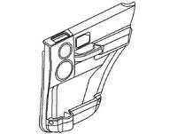 LR3 car door panel with built-in speaker cutouts for LR3 and LR4 parts replacement
