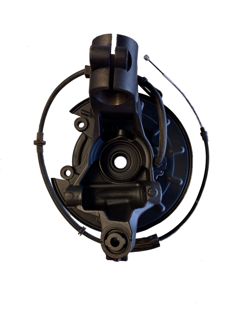 LR2 Parts Spindle With Hub black automotive wheel bearing and mounting assembly