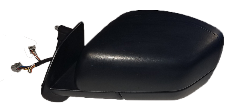 Range Rover Sport Side mirror replacement part with wiring harness in black finish