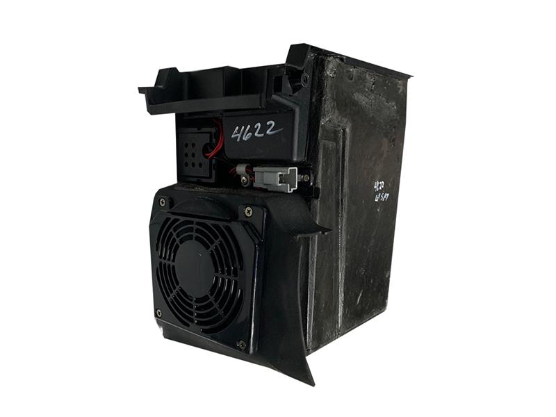 Black Range Rover Sport Supercharged electronic module with built-in cooling fan and wiring connector