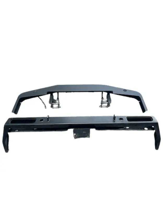 Roverland Parts Steel Front and Rear Bumper Set in black metal for vehicle protection