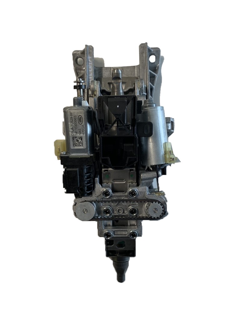 Range Rover steering column automotive part with metal and electronic components for vehicle control