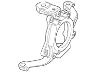 Discovery Parts steering knuckle detailed technical drawing for vehicle suspension system