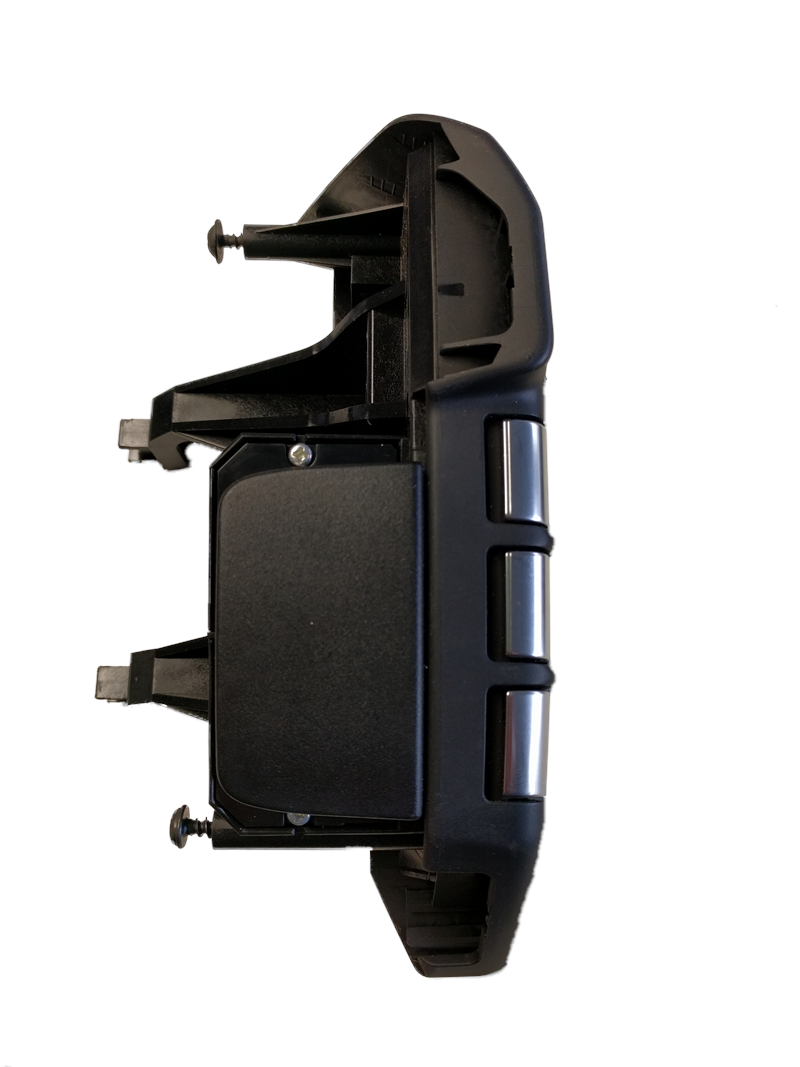 Black Range Rover Parts steering switch with three silver buttons for vehicle control