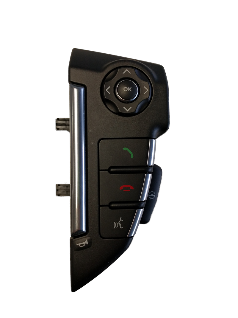 Black Range Rover Steering Switch with call control and directional buttons for vehicle functions