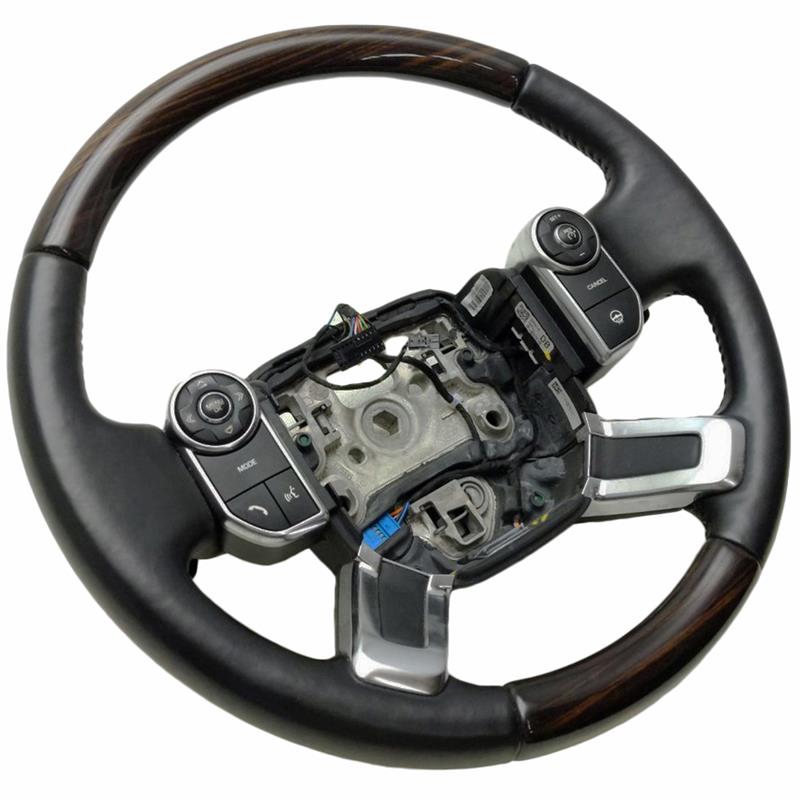 Land Rover Range Rover Parts steering wheel with leather and wood trim including control buttons