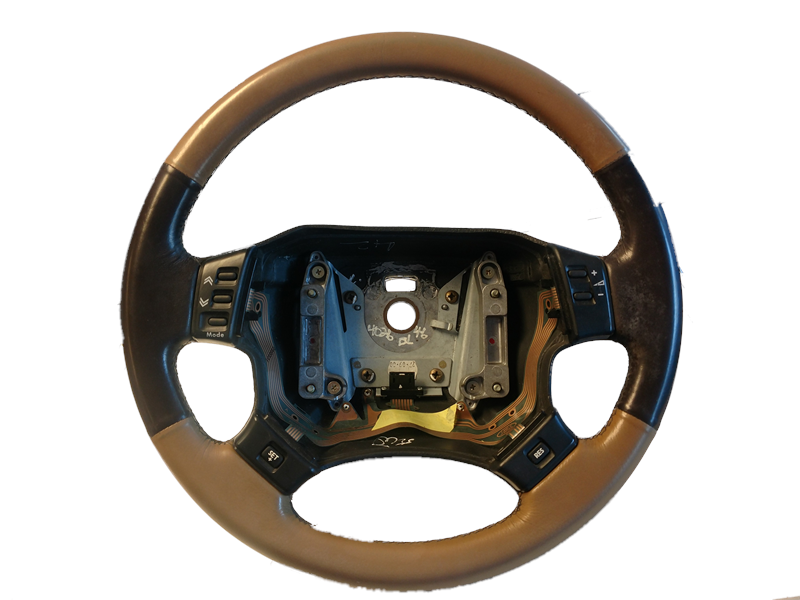 Range Rover Steering Wheel with dual-tone brown and black leather and mounted control buttons