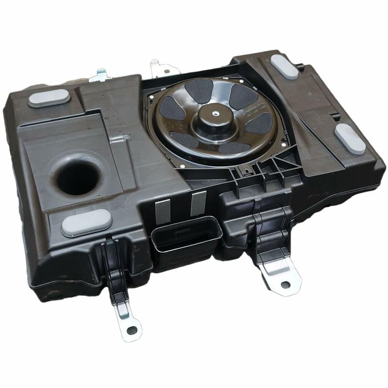 Land Rover Evoque Parts subwoofer speaker unit with black plastic housing and mounting brackets