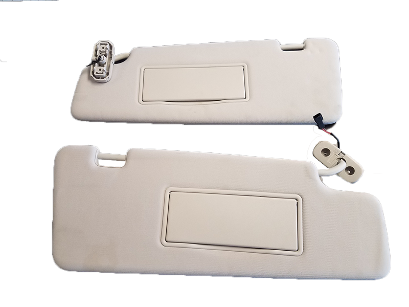 Range Rover LR3 and LR4 parts beige sun visors with mirror covers for interior vehicle use