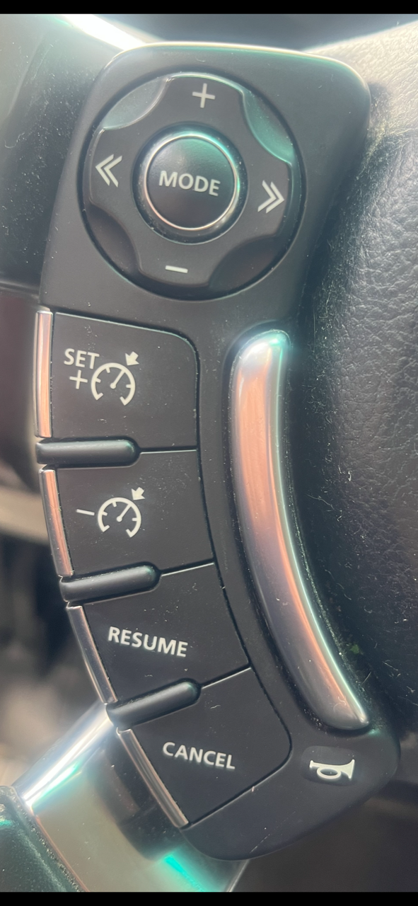 Range Rover Speed Control Switch with black buttons and ergonomic design for vehicle control