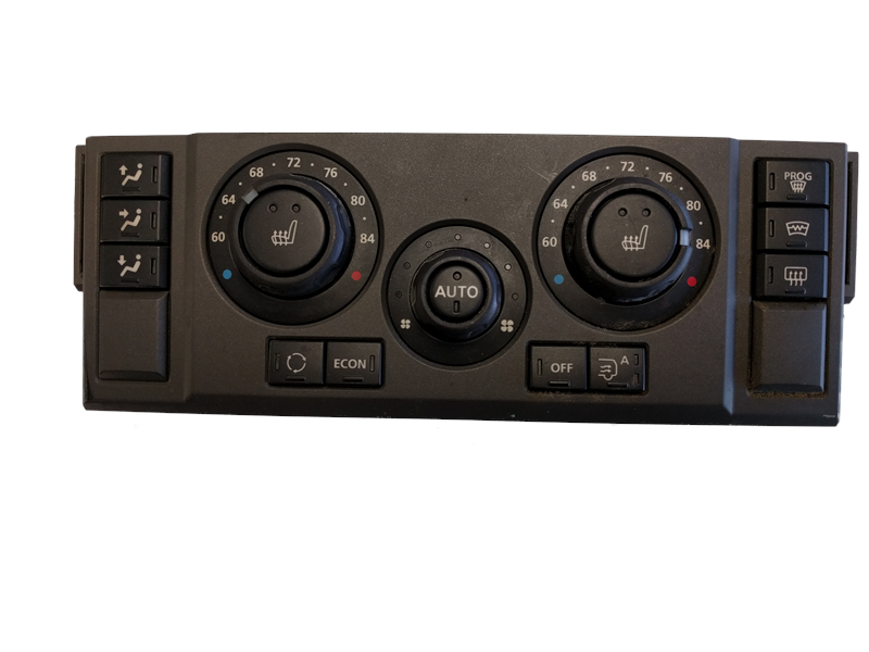 LR3 Temperature Control Panel with dual temperature dials and multiple function buttons for climate settings