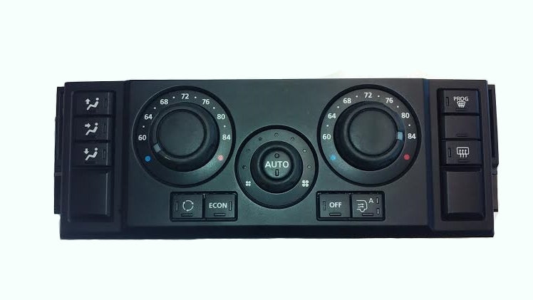 LR3 Temperature Control Panel with dual dials and multiple buttons for climate control in LR3 and LR4 parts