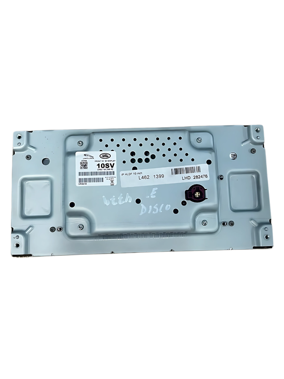 Roverland Parts touchscreen unit rear metal casing with labels and connector port