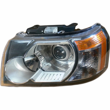 LR2 Parts front vehicle headlight with clear lens and orange reflector for improved visibility