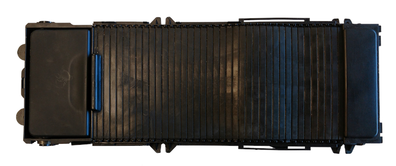 Black Range Rover Parts cupholder with sliding cover and ribbed surface for secure grip