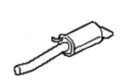 LR3 muffler part for LR3 and LR4 vehicle exhaust system replacement