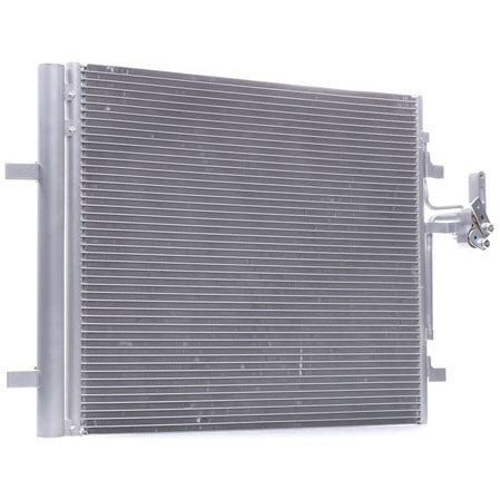 Evoque parts condenser for vehicle air conditioning system with metal fins and mounting brackets
