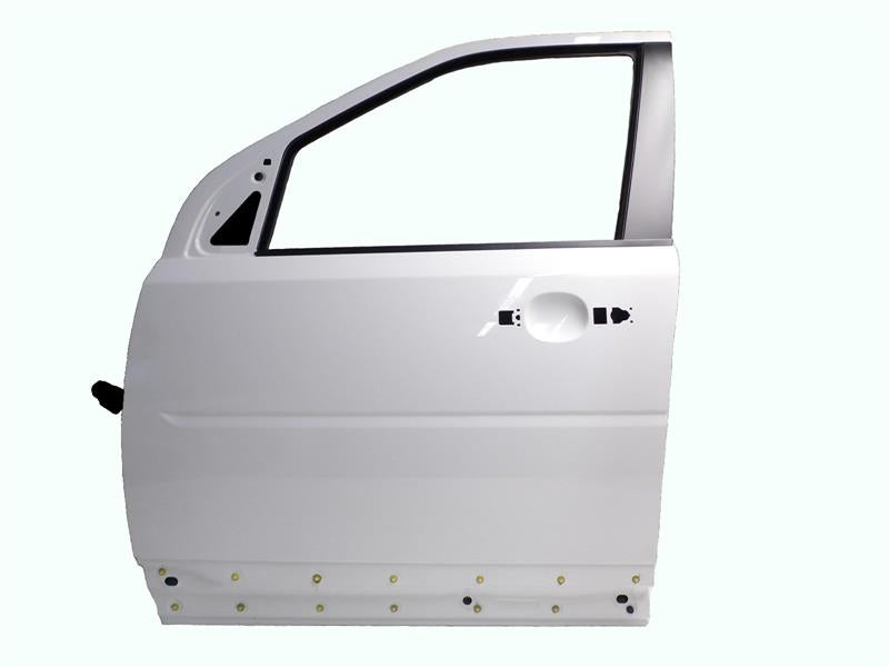 White LR2 Parts Door Shell for automotive replacement with window frame and handle cutout