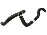 Discovery Upper Radiator Hose made from durable black rubber with metal clamps