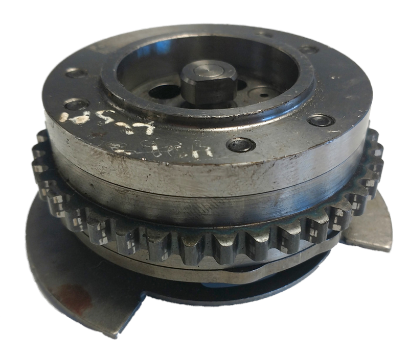 Metal Vanos part for Range Rover engine with gear teeth and circular design
