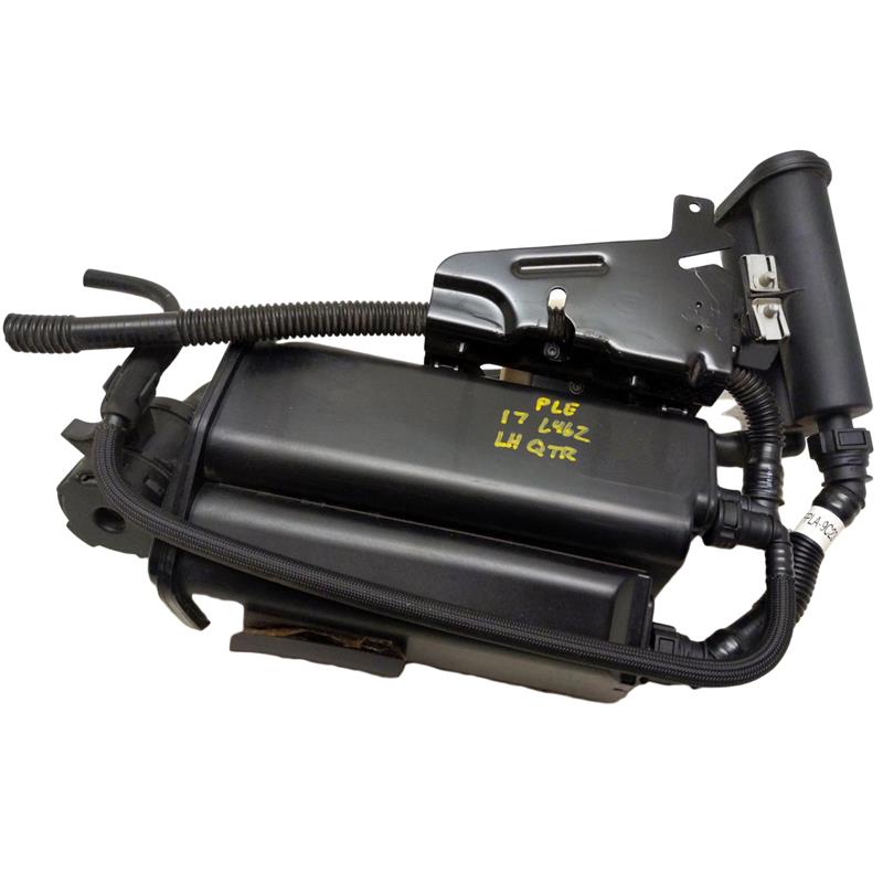 Land Rover Discovery Sport parts vapor canister assembly with attached hoses and mounting bracket