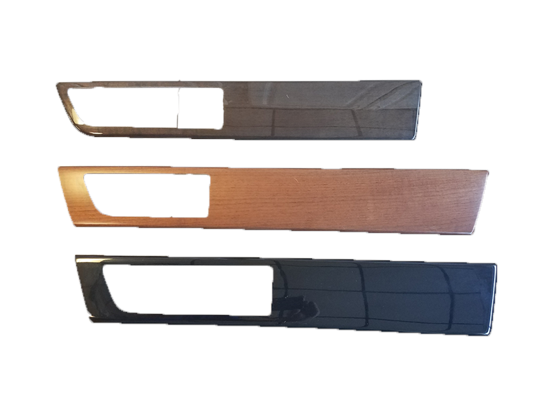 Set of LR3 and LR4 parts including walnut finish panel and two black trim panels