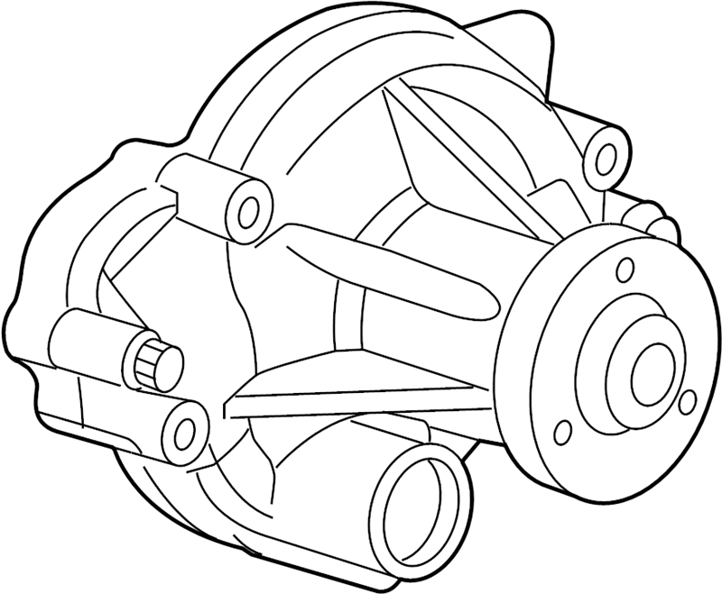 Range Rover Water Pump replacement part with detailed mechanical design for vehicle cooling system