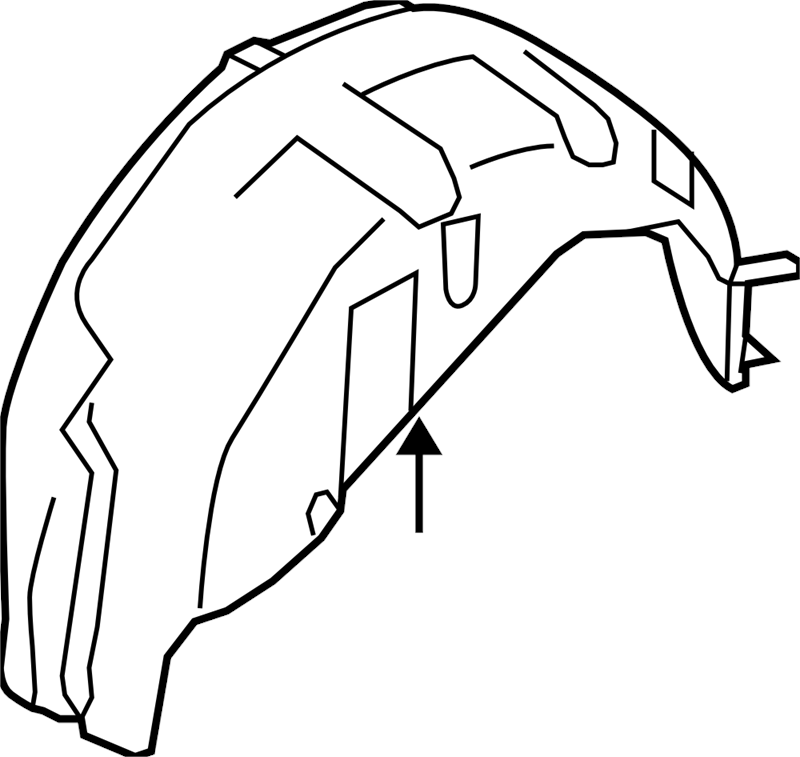 Range Rover WHEEL HOUSING SIDE PANEL part showing detailed contour and mounting points