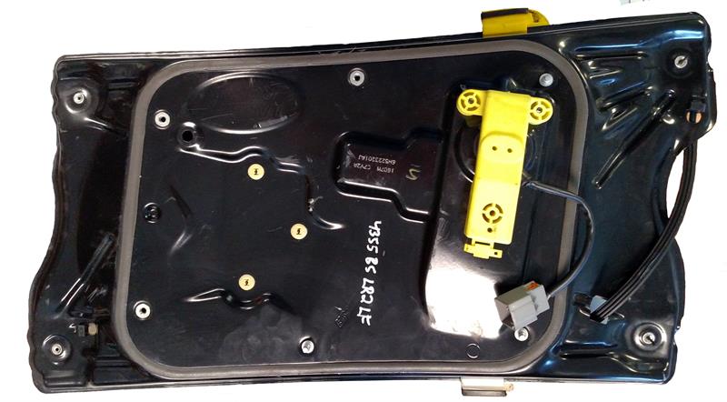 LR2 Parts black metal Window Regulator with yellow motor component and wiring connector