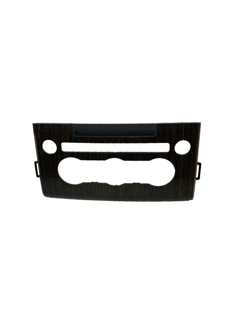 Range Rover Parts wooden trim piece for Control Panel with cutouts for buttons and dials